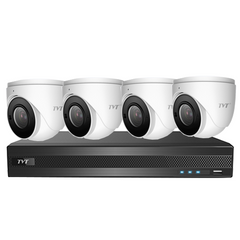 TVT kit TVT 4CH 6MP PoE NVR + 2TB HDD + 4x 5MP Mini Eyeball 2.8mm lens Kit CSM