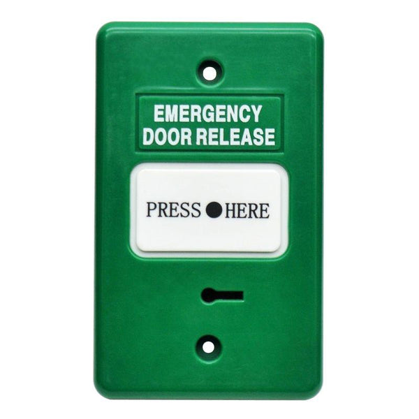 Resettable Emergency Dr Release w/ buzzer LED GREEN  IP55 GPO 2xSPDT
