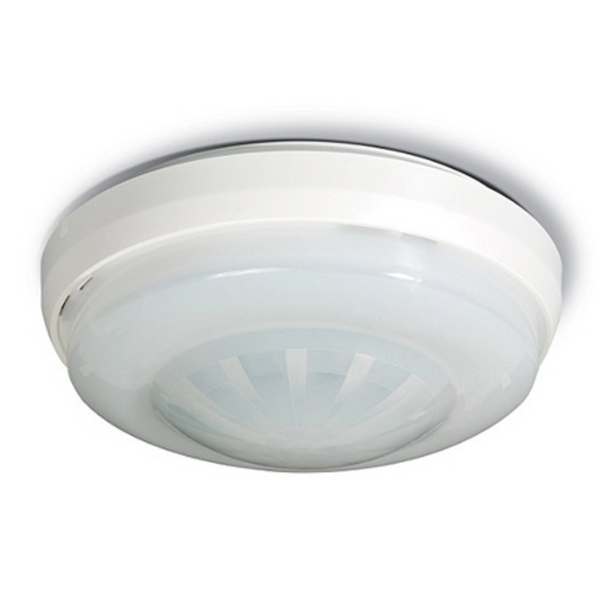 SRX360 Ceiling Mount Dual Technology Microwave & PIR. 20m diameter, Quad Pyro with hard spherical lens. For up to 3.6m mount height. Use CRLNSR01 Lens for higher heights
