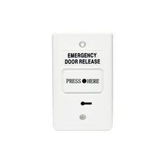 Resettable Emergency Dr Release WHITE IP55 GPO 2xSPDT CSM security suppliers Security wholesalers
