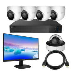 TVT Face Recognition Dome Kit,8CH NVR+4TB,6MP Eyeballs, LCD Monitor - itechinternational