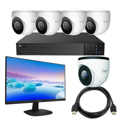 TVT Face Recognition Eyeball Kit,8CH NVR+4TB,6MP Eyeballs, LCD Mon - itechinternational