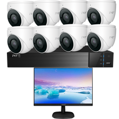 TVT  TVT 8CH 6MP PoE NVR+2TB+8x 6MP S3A Mini Eyeball+ Monitor Kit CSM