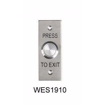 Flush Exit Button, Architrave, IP65, Fly Leads