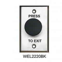 Black Mushroom Exit Button, Plate SS NO/NC CSM security suppliers Security wholesalers