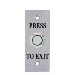 Flush Exit Button, Illum Green, Architrave