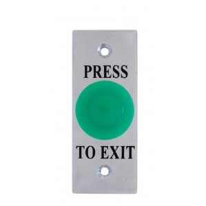 Mushroom Exit Button, Illuminated Green, Architrave